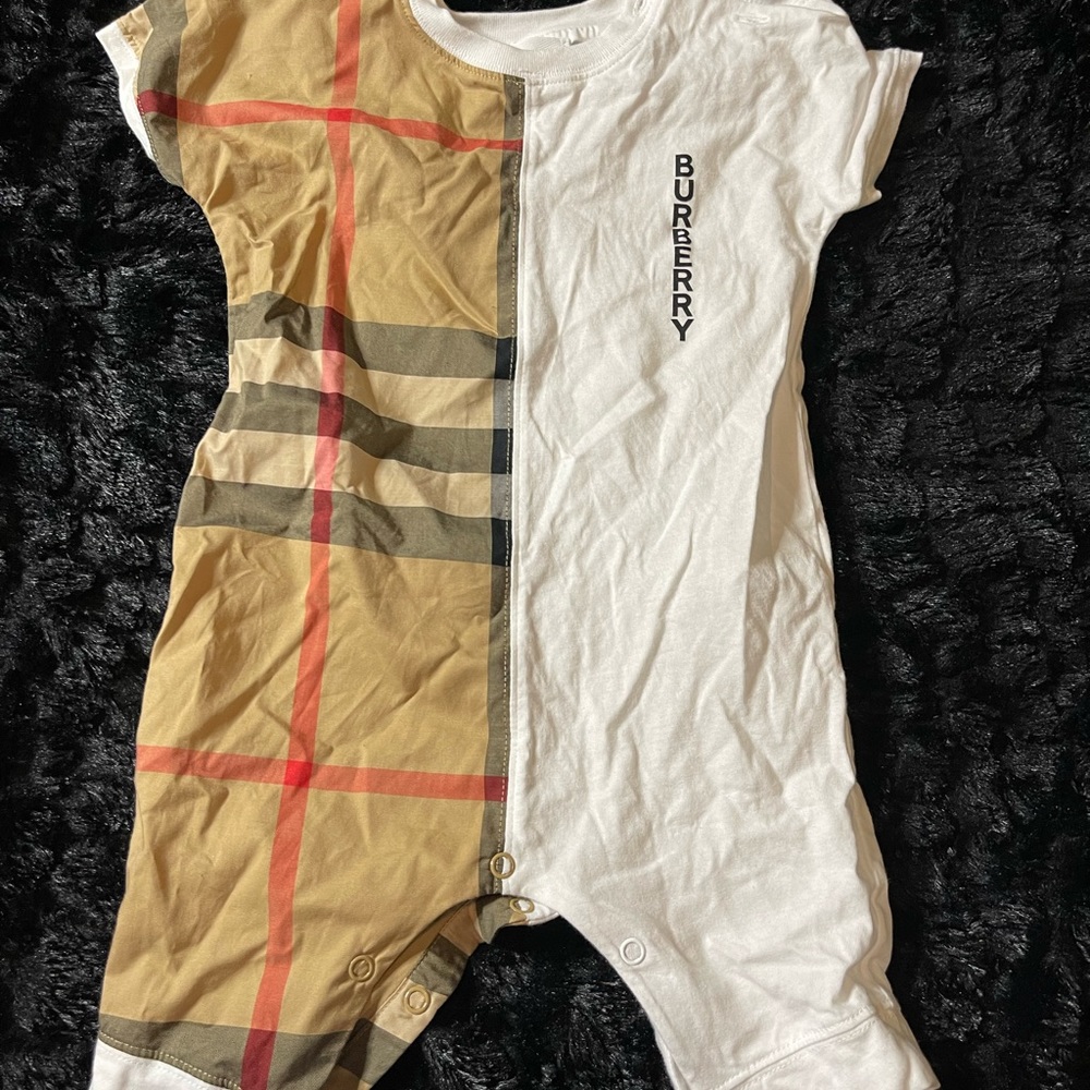6 month Burberry onesie